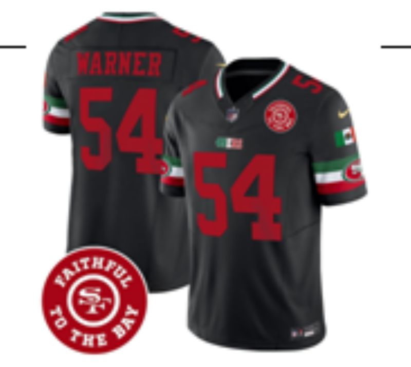 Men Nike San Francisco 49ers #54 Warner black Limited NFL 2025 Jersey 0020